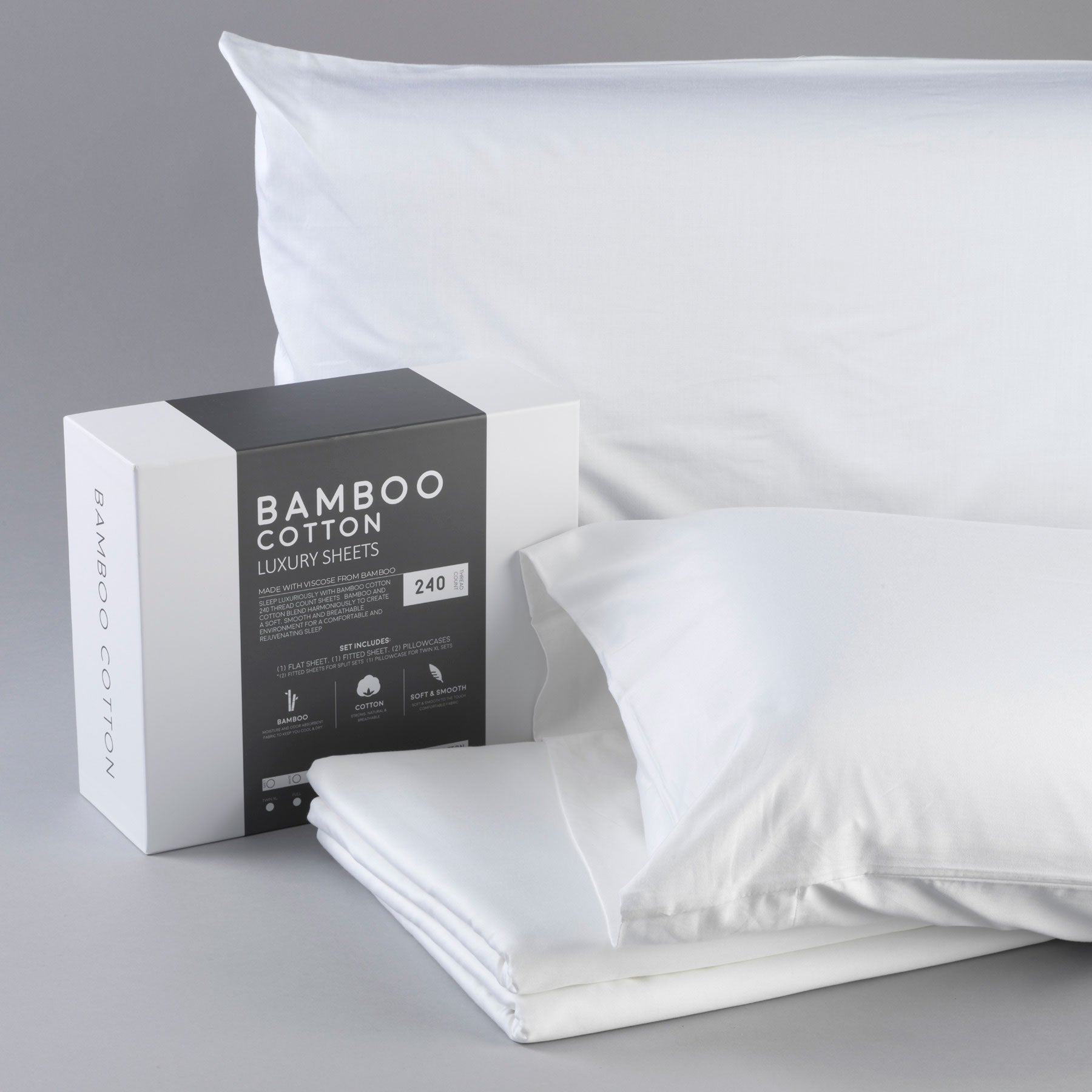 Vyro Bamboo Cotton Luxury Bed Sheets - Twin